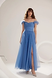 Prenses Kol Otrişli Elbise